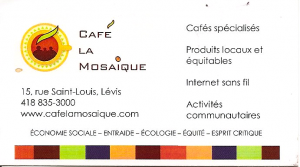 Café La Mosaique ? présenter prestation courte